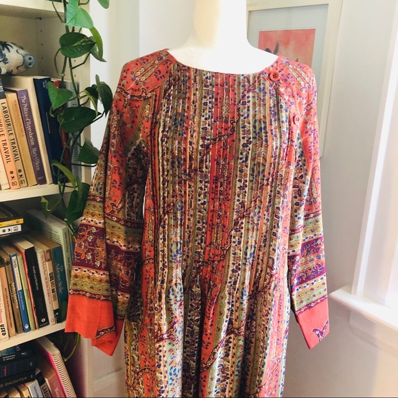 Vintage boho 70s Albert Nipon dress S/M - Picture 5 of 12